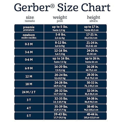 Gerber Paquete de 4 Pijamas con pies Mamelucos para bebés y niños pequeños para Bebé-Niñas