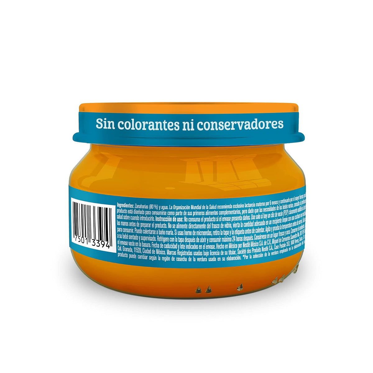 Gerber Papilla Etapa 1, A Partir de 6 Meses, Adicionado con Vitamina C, Zanahoria, Paquete de 12 Frascos de 70 g c/u