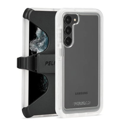 Pelican Ranger Funda para Samsung Galaxy S23, Protección contra Caídas de 15 Pies, Compatible con Carga Inalámbrica - Samsung Galaxy S23 - Claro