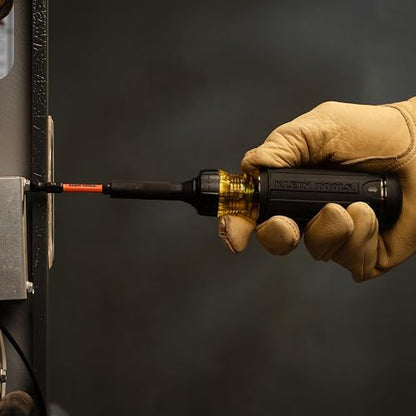 KLEIN TOOLS 32313HD | Desarmador De Impacto 13 En 1 |Puntas Intercambiables | Desarmador con matraca para cambios rápidos; sus puntas intercambiables agilizan ajustes y facilitan el trabajo diario.