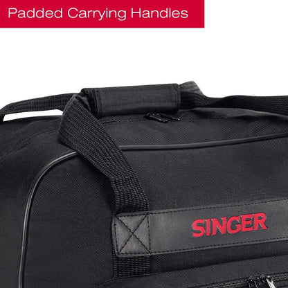 SINGER Bolso para máquina de coser, universal, Negro, 1 | Amplio interior acolchado, exterior de lona duradera, cierre de cierre rápido, bolsillo frontal grande, cómodo de llevar