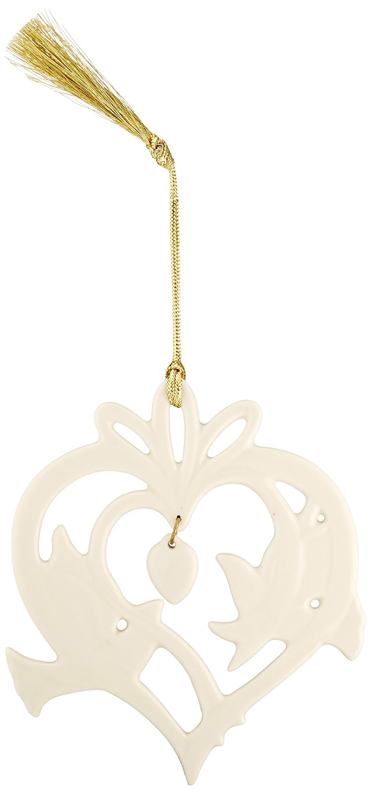 Lenox Ornamentos anuales de China 2017 Happy Holly Days Fresh Powder muñeco de nieve, cuerno, Blanco, 1, 1
