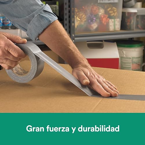 3M Cinta Adhesiva para Ductos Plateada 1 rollo de 48mm x 50m | Reparaciones generales, Sellado de Tuberías, Organización de cables, Delimitación de áreas, Fácil de cortar, Impermeable