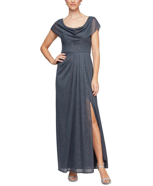 Alex Evenings Long Cowl Neck A-Line Dress Vestido para ocasin especialMujer