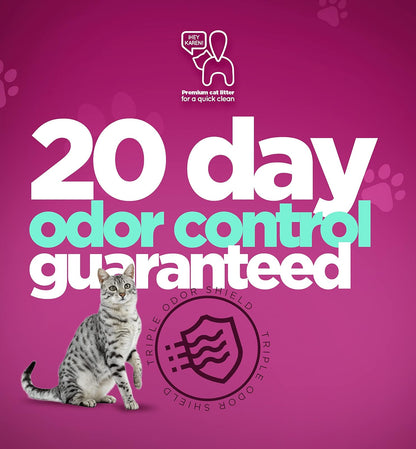 ¡Hey Karen! Arena para Gato 5 kg, Premium Control Total, Rápida Absorción de líquidos, Eliminación Total de olores al Contacto, Libre de Polvo, con Aroma