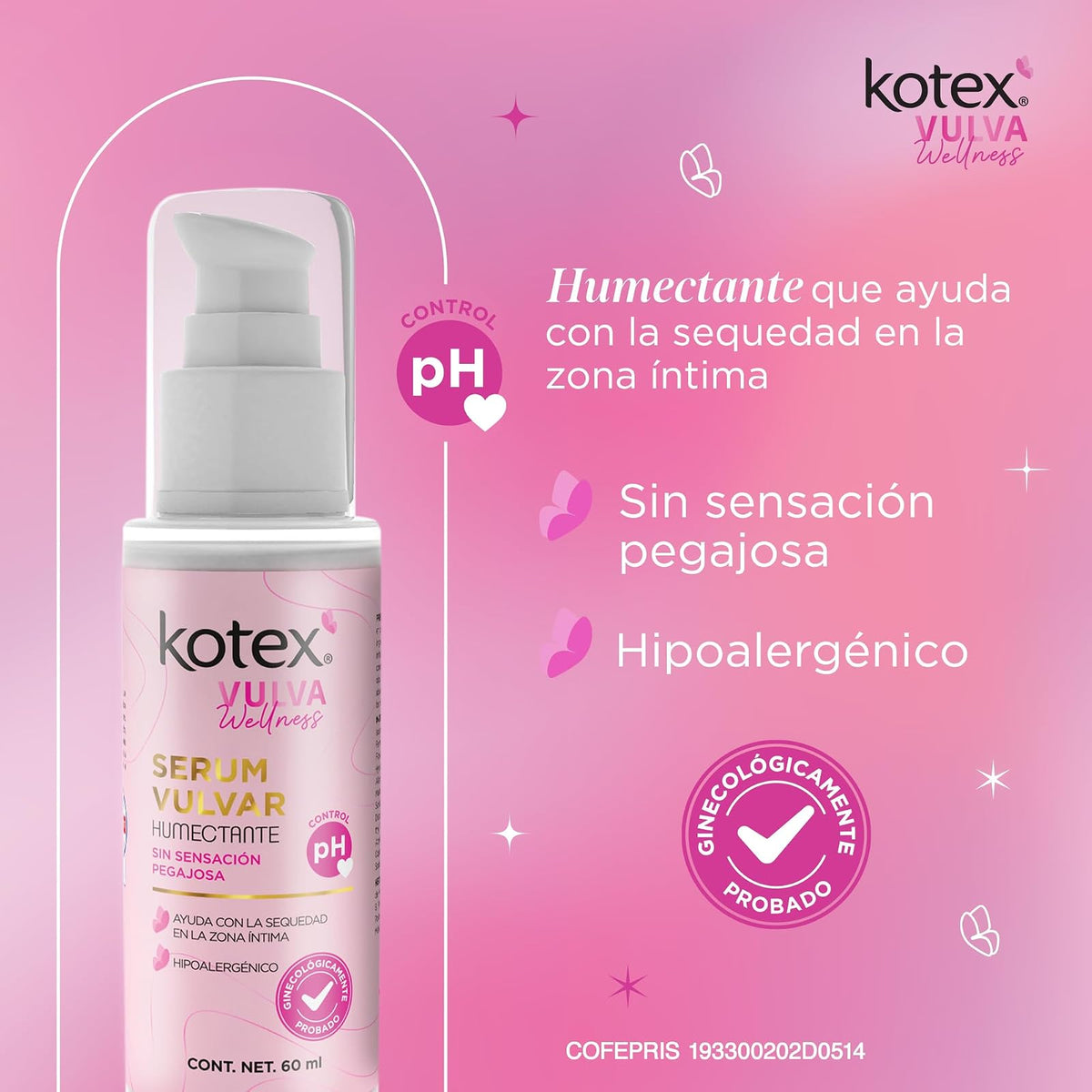 Serum Vulvar Kotex, Vulva Wellness 60 ml