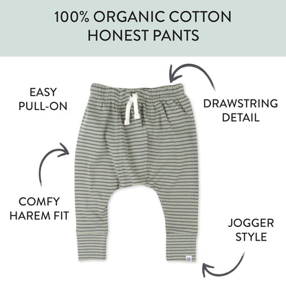 HonestBaby - Pantalones Deportivos honestos, 100% algodón orgánico para bebés y niños, niñas, Unisex