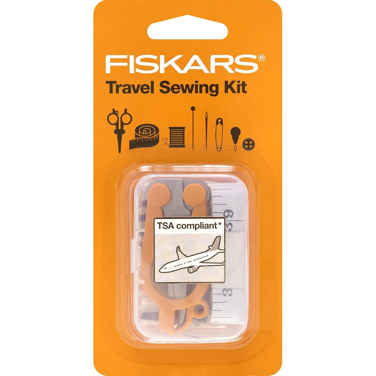 Fiskars Kit de Costura con Tijeras y Accesorios Esenciales - Accesorios de costura de viaje