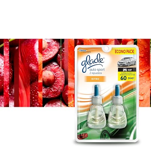 Glade Auto Sport Kit Aromatizante 1 Aparato y 3 Repuestos Nitro