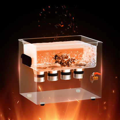 VEVOR - Limpiador ultrasónico de 10 litros con temporizador de calentador y cesta, máquina de cavitación sónica digital profesional, máquina de limpieza de 240 W para herramientas de laboratorio,