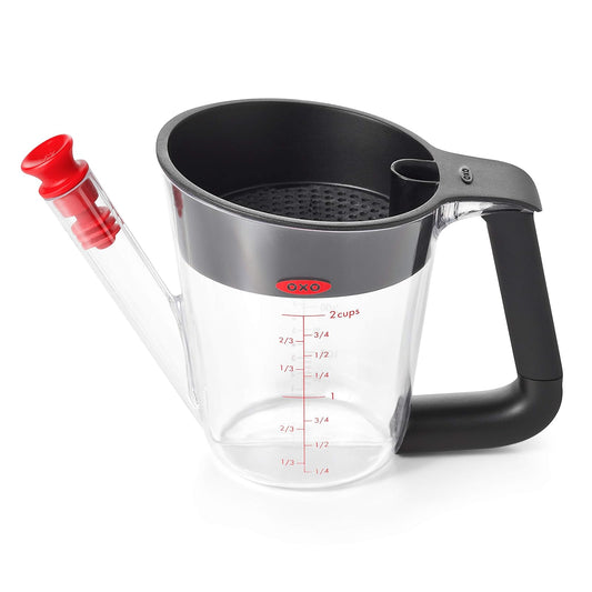 OXO Good Grips Separador de grasa de 2 tazas, plástico, talla única