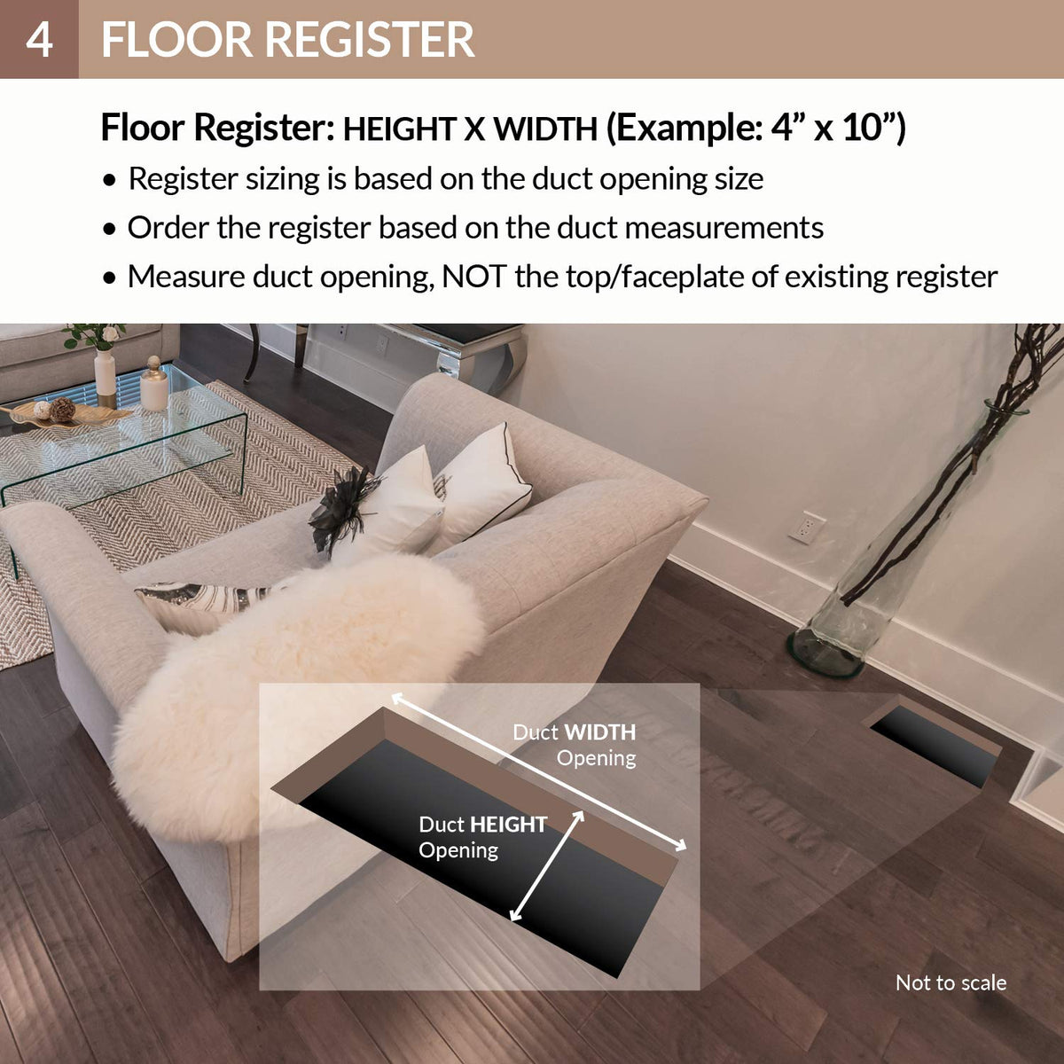 Accord AMFRPBB414 Floor Register with Wicker Design, 4-Inch x 14-Inch(Duct Opening Measurements), Polished Brass