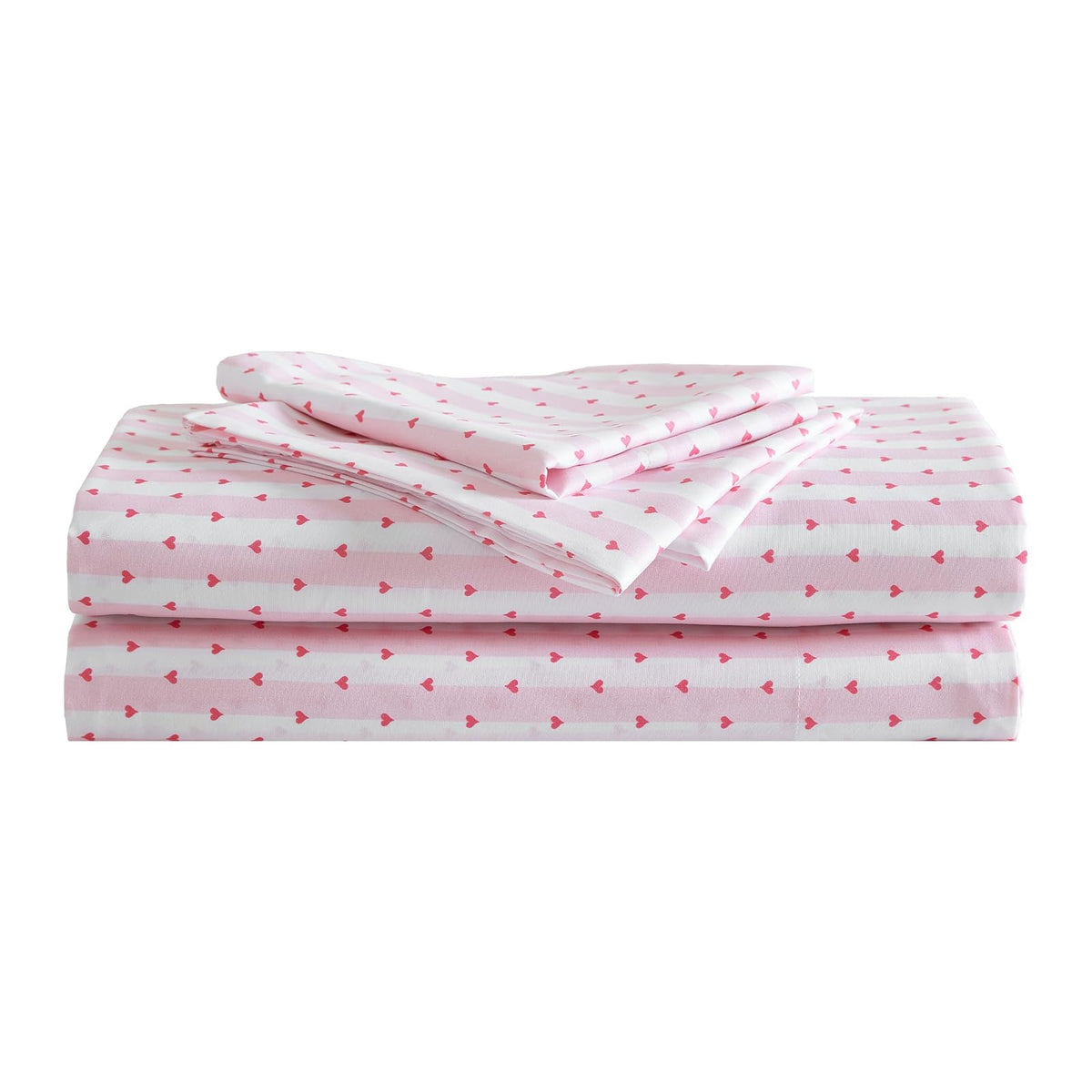 Betsey Johnson Juego de Sábanas de Microfibra - Reina - Wonderland Stripe Pink