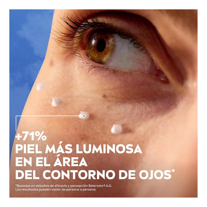 NIVEA Luminous630 Anti-Manchas Contorno de Ojos Anti-Ojeras (15 ml) - Enriquecido con Ácido Hialurónico y Cafeína para una Piel Luminosa sin Ojeras.