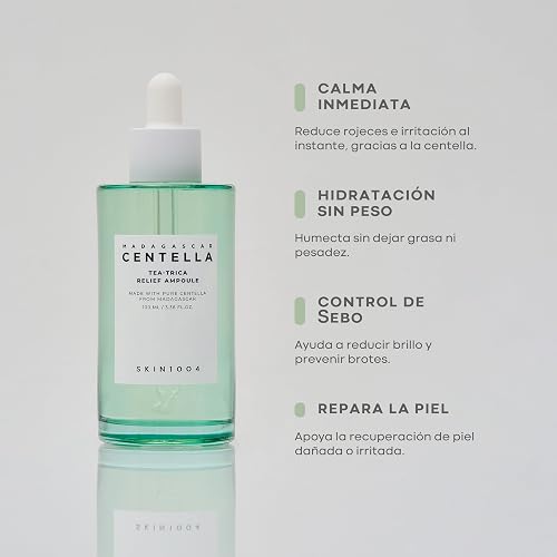 SKIN1004 Madagascar Centella Tea-Trica Relief Ampoule 100 ml – Suero Facial con Centella Asiática y Árbol de Té – Textura Ligera – Para Piel Mixta a Grasa