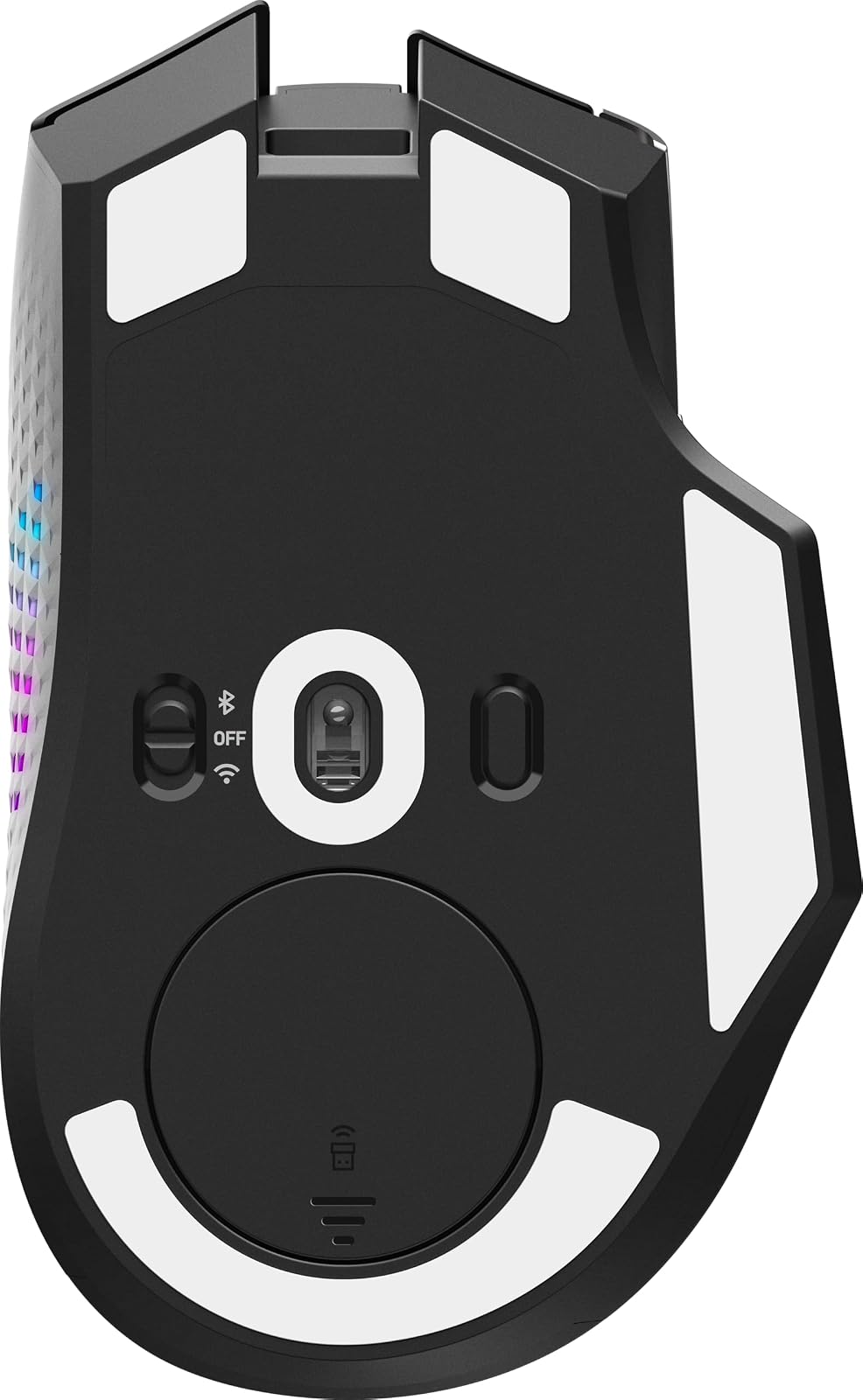 MSI Versa Pro W - Mouse para Juegos, 26000 dpi, 70 M+ Clics, OMRON Micro Interruptor óptico, Sensor óptico, diseño ergonómico de Mano ambitextro, luz RGB