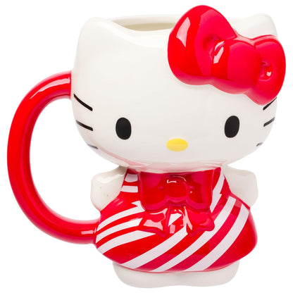 Silver Buffalo Sanrio Hello Kitty - Taza de cerámica esculpida en 3D, 20 onzas