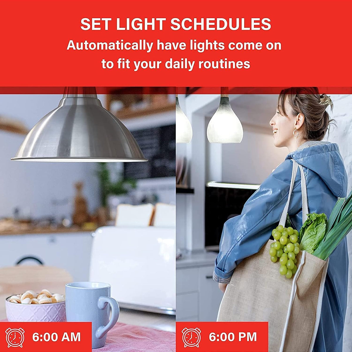 Sengled - foco de luz Alexa, bombillas inteligentes, bombillas inteligentes que funcionan con Alexa y Google Assistant, bombillas WiFi A19 de luz diurna (5000 K), no requiere concentrador, 800 lm