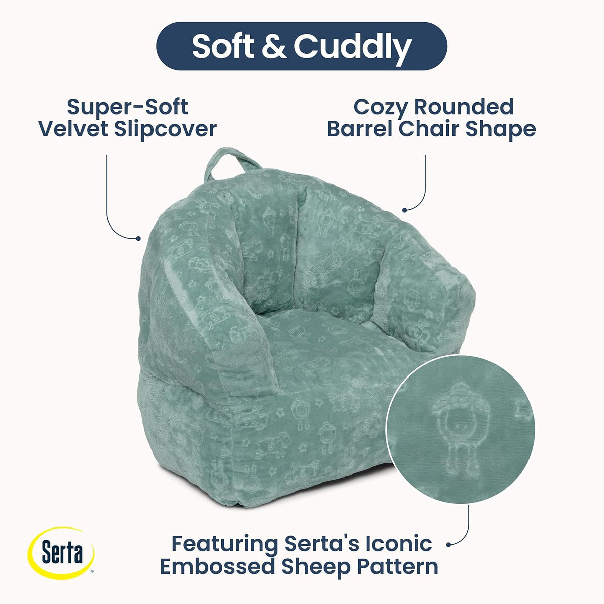 Delta Children - Serta Kids - Silla de felpa para niños, salvia