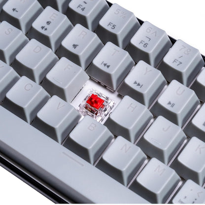 Gaming Naceb Teclado Mecánico RGB NA-0963G, 69 Teclas Compacto con Keycaps Intercambiables y Conexión USB-C, Color Gris