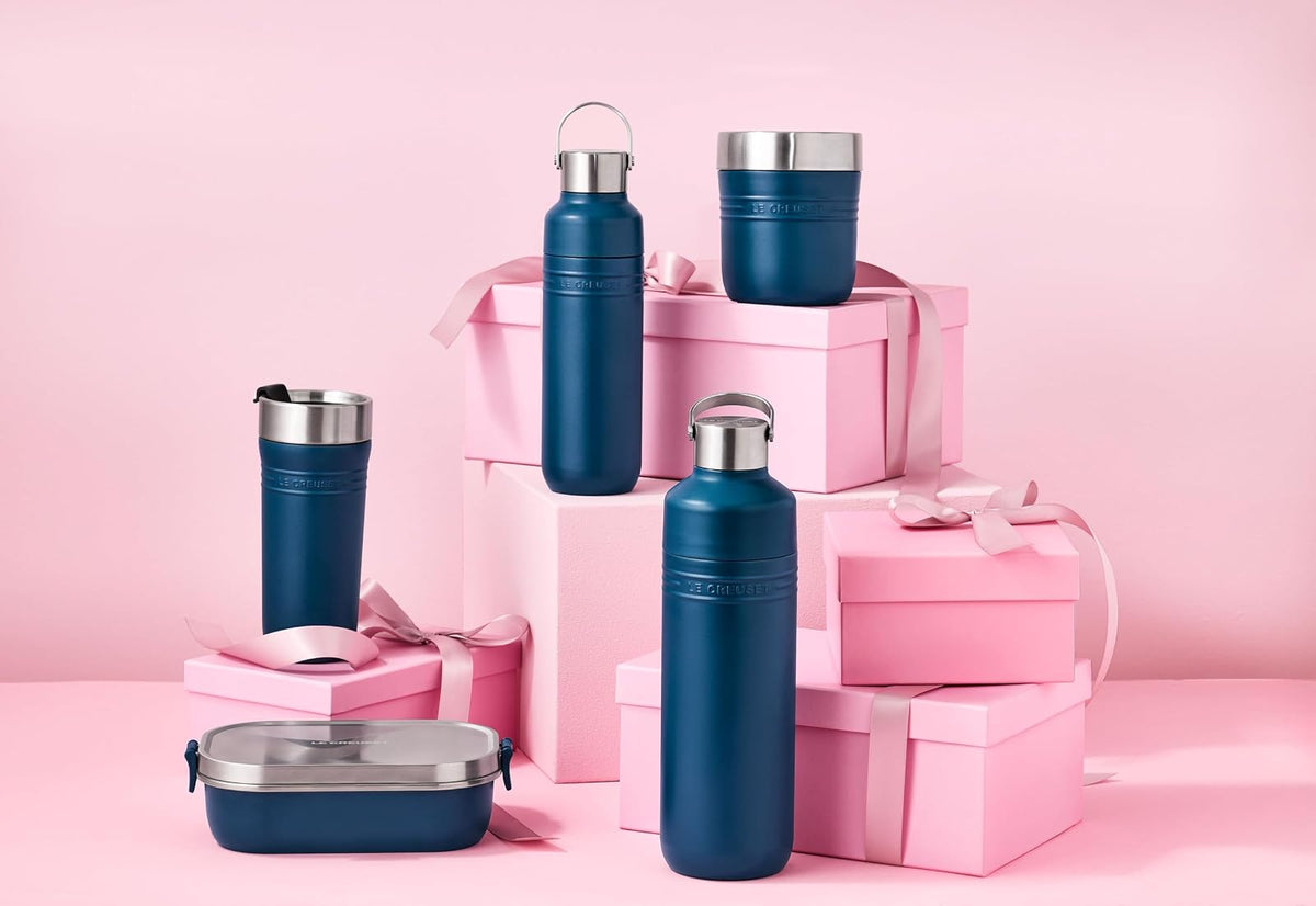 Le Creuset Lonchera de Acero Inoxidable Para Llevar, 30 onzas, Rosa Concha