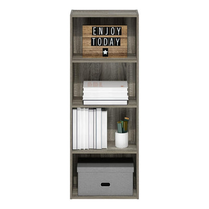 Furinno Luder Librería/Libro/Almacenamiento, 4 Niveles, Roble francés