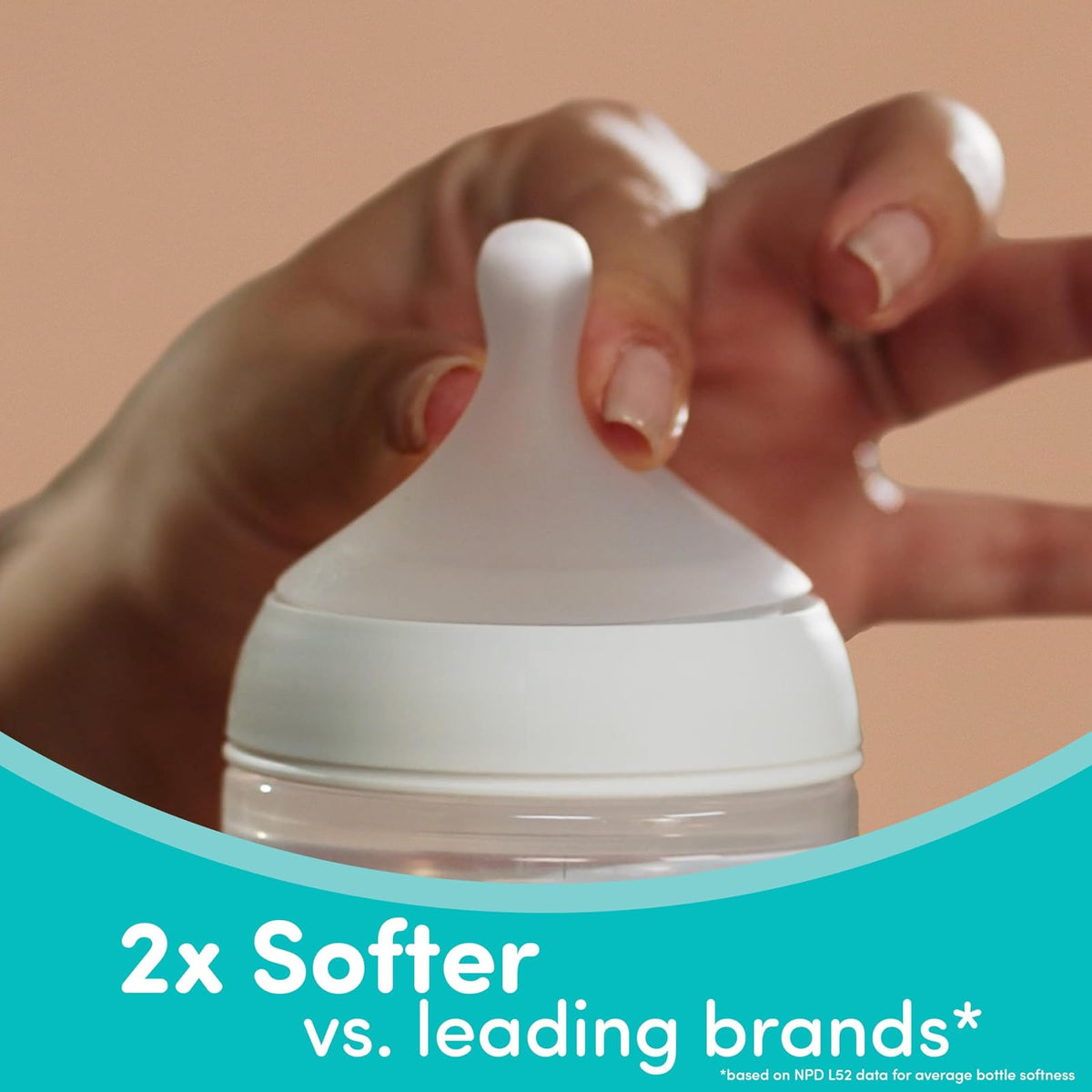 NUK Perfect Match - Botella natural + anticólicos, 5 onzas, paquete de 4