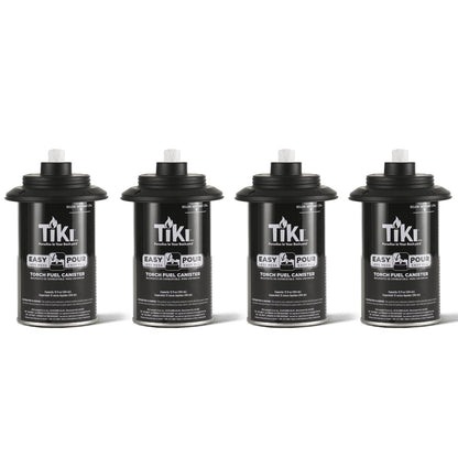 TIKI Recipientes de Repuesto para Antorcha de Metal, Recargables, 12 Onzas, Pack de 4
