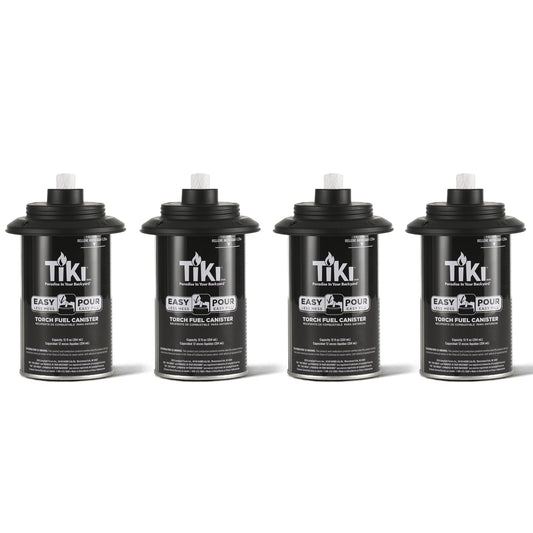TIKI Recipientes de Repuesto para Antorcha de Metal, Recargables, 12 Onzas, Pack de 4
