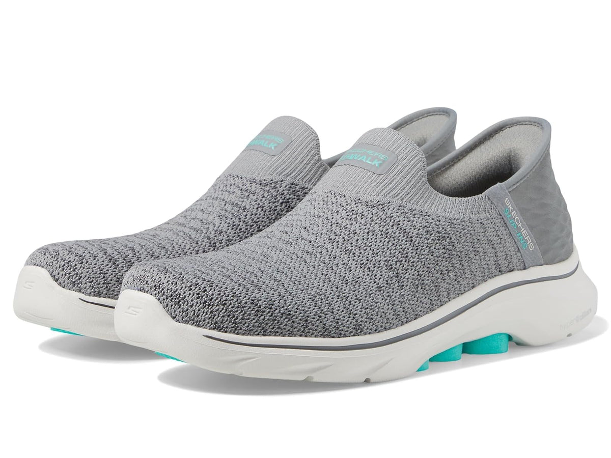 Skechers Go Walk 7 Springtime - Tenis sin Cordones para Mujer - 25.0 cm - Gris