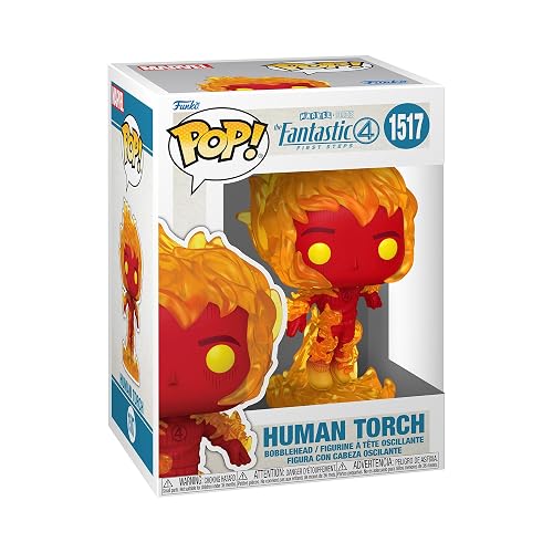 Funko Pop! Marvel: Fantastic Four - Human Torch | Mercancía Oficial de Superheroes - Figura de Vinilo Coleccionable para Decoración - Regalo de Cumpleaños para Fans