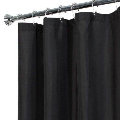 Maytex tela forro de cortina de ducha, Top ojal, Negro, Shower curtain liner, 1