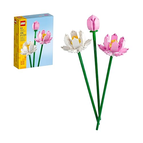 LEGO Flores de Loto - Juguetes de Construcción para Niñas y Niños, Años 8+ - Decoración para Escritorio, Recamara - 40647