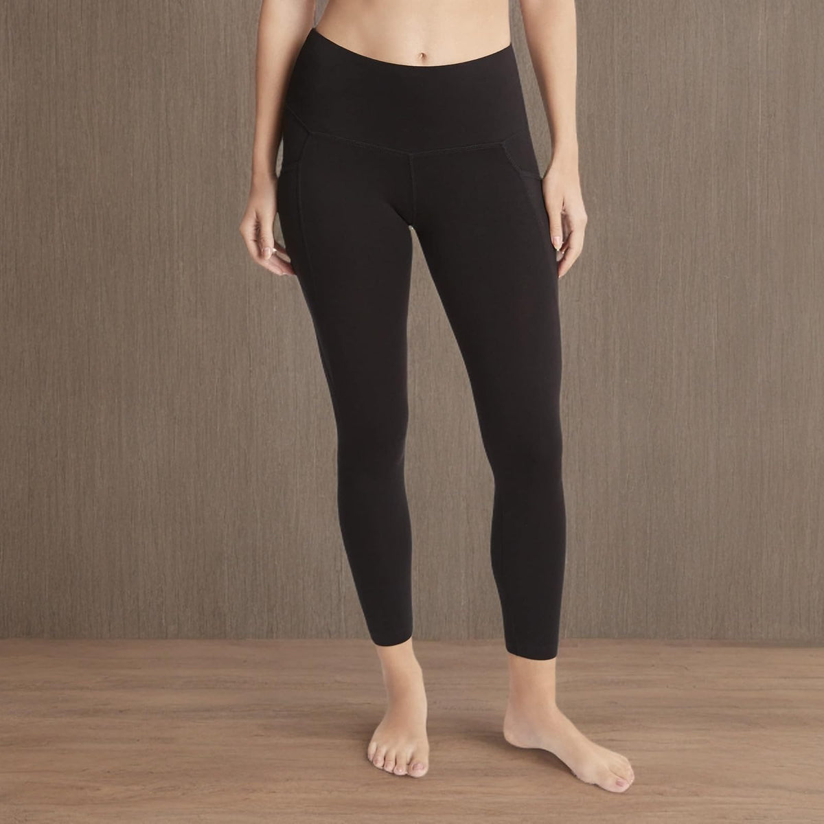 Jockey Leggings de algodón elástico básico 7/8 con Bolsillo Lateral Leggings para Mujer