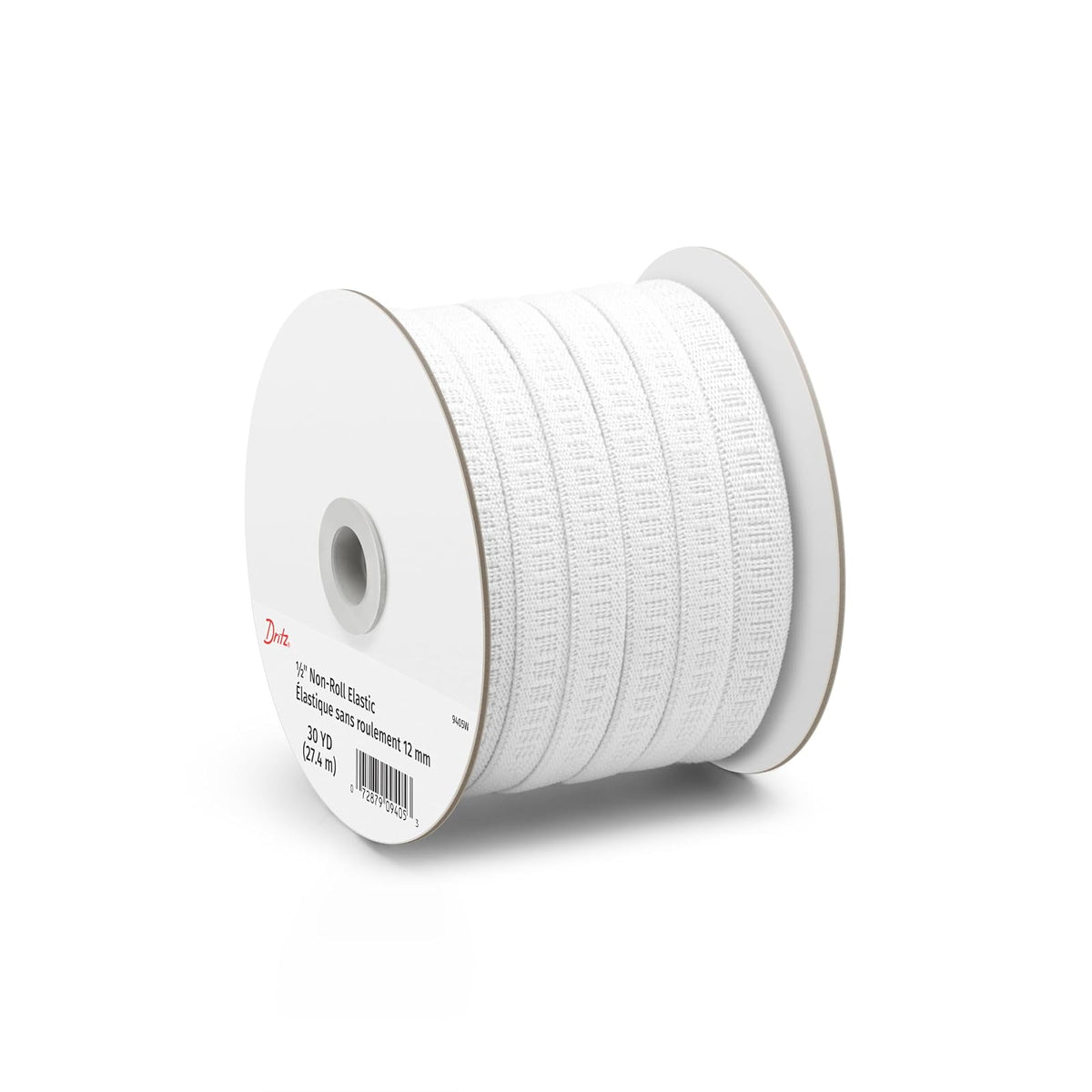 Dritz 9405W Tejido elástico, Blanco, 1/2 Pulgadas por 30 Yardas