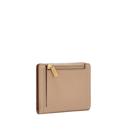 Cartera plegable Fossil Logan de piel en color blanco para mujer