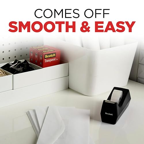 Scotch Cinta transparente, 3/4" x 1296", 6 cajas/paquete (600-6PK) | Cinta transparente diseñada para uso doméstico y en la oficina