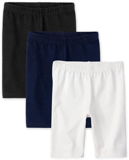 The Children's Place Pantalones Cortos de Bicicleta para niñas, Paquete de 3 Pantalones Cortos para Niñas