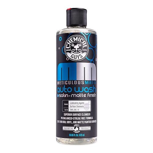 Chemical Guys Jabón Meticuloso para Lavado de Automóviles Mate (para Cañones de Espuma, Pistolas de Espuma o Lavados con Cubo) Seguro para Pintura Satinada y Mate, 473 ml, Aroma Goma de Mascar Afrutada