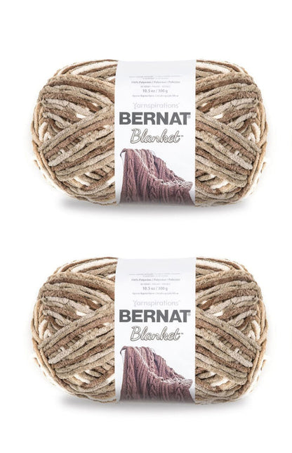 Bernat Blanket Estambre Chenille Súper Voluminoso, Paquete de 2 - Paquete de 2 - Sonoma