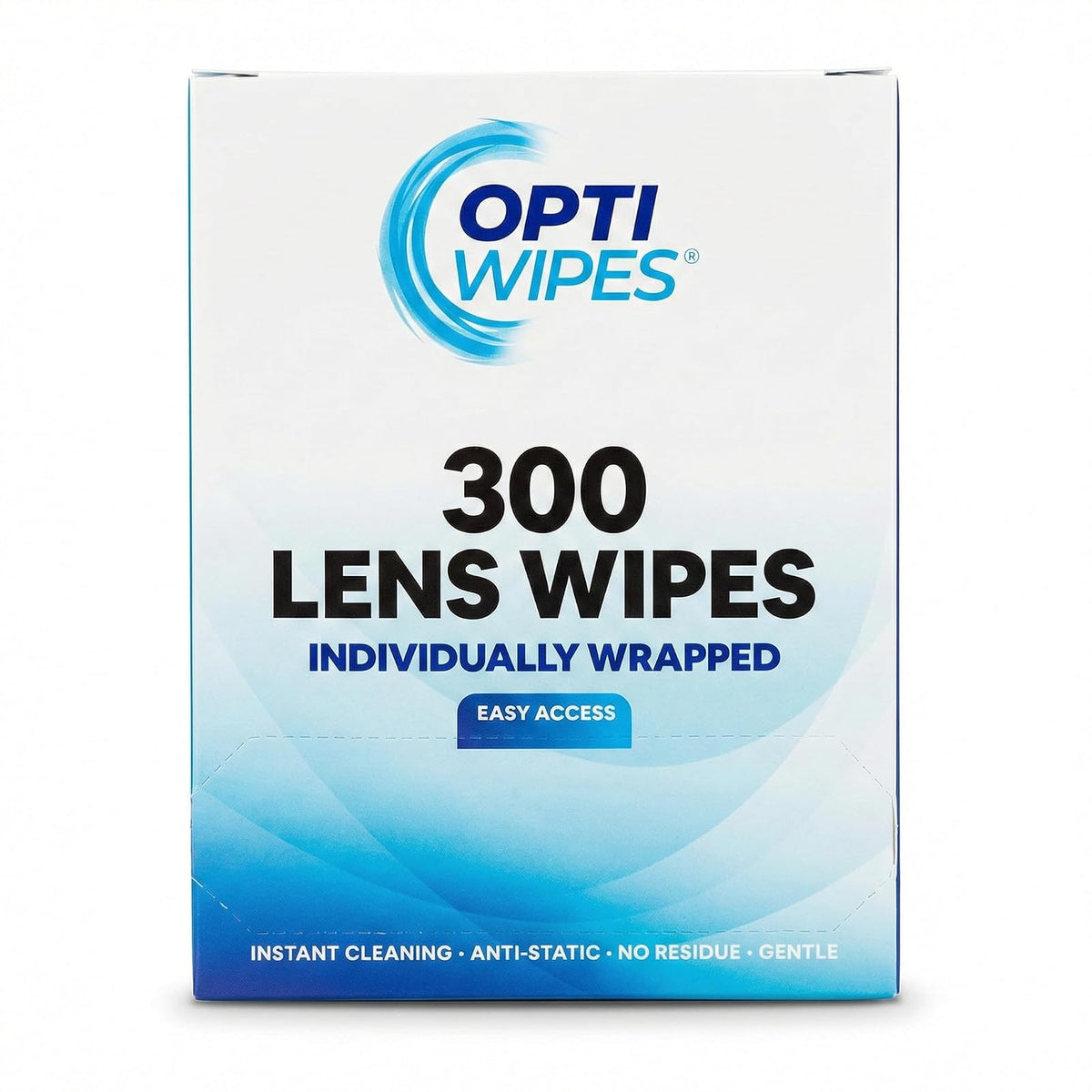 OPTI WIPES | 300 Toallitas húmedas Individuales para Lentes y Pantallas
