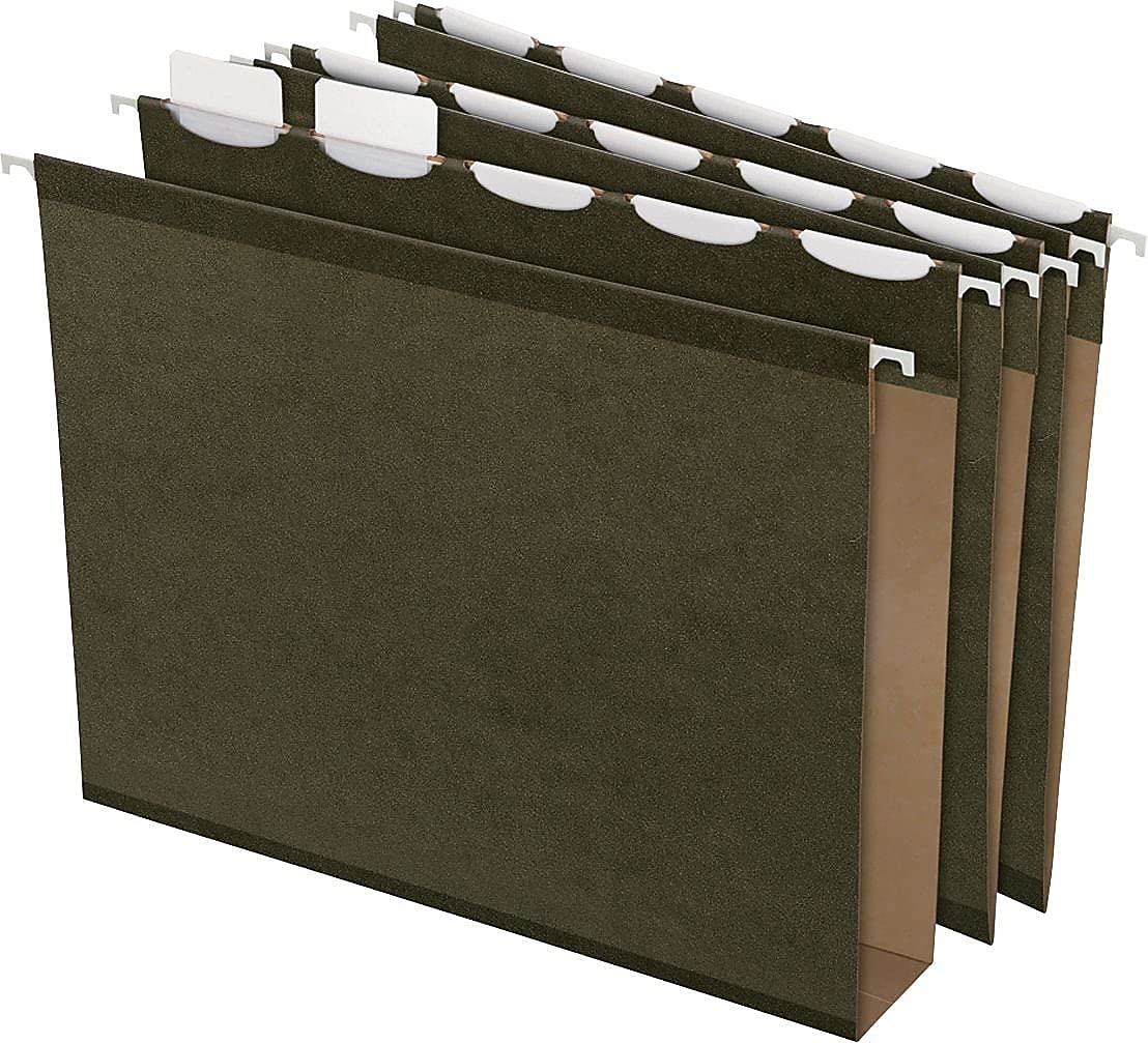 Pendaflex 42701 - Carpetas de archivo para colgar, tamaño carta, color verde estándar, 5 pestañas, 20/BX