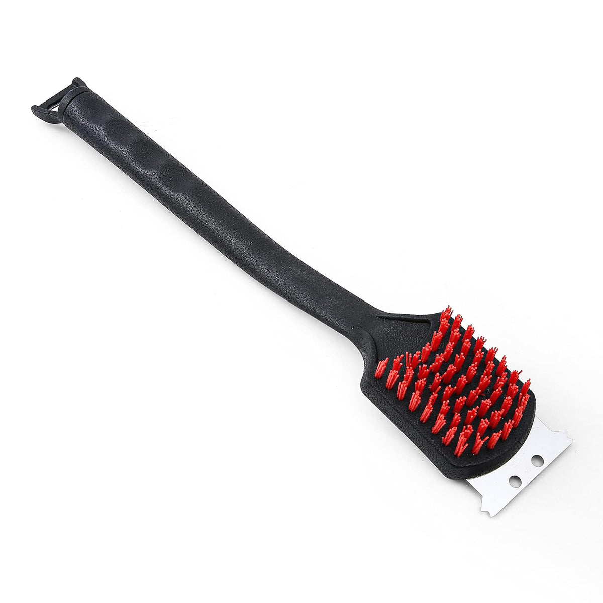 Kingsford Grill Tools - Cepillo para Polvo de Limpieza de 17 Pulgadas con raspador de Acero Inoxidable, cerdas de Nailon, abrebotellas y Mango de Goma Antideslizante, Cepillo para Polvo clásico para