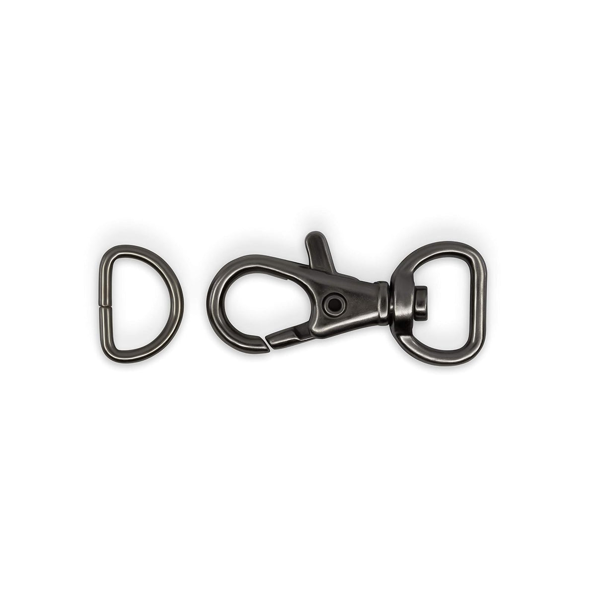 Dritz - Ganchos giratorios y anillos en D de 1,27 cm, bolsa de bronce y accesorios de mano, 1/2 pulgadas, 12 unidades