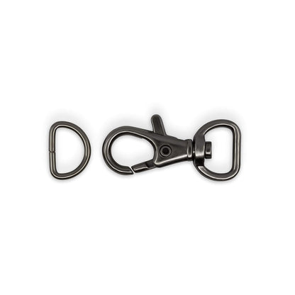 Dritz - Ganchos giratorios y anillos en D de 1,27 cm, bolsa de bronce y accesorios de mano, 1/2 pulgadas, 12 unidades