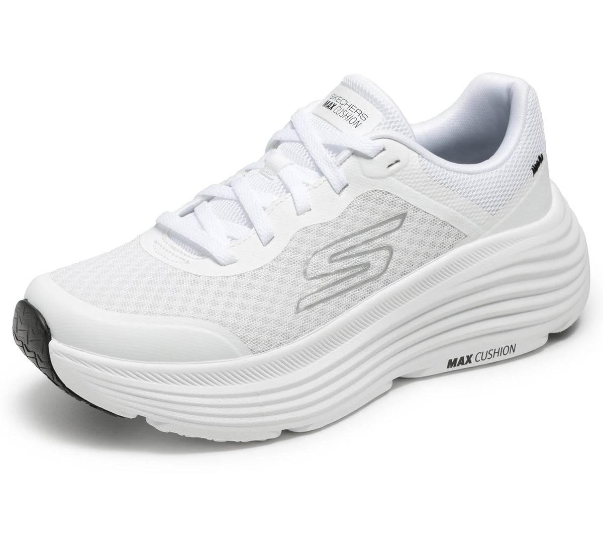 Skechers MAX Cushion Endeavour Tenis para Mujer - 22.0 cm - Blanco y negro.