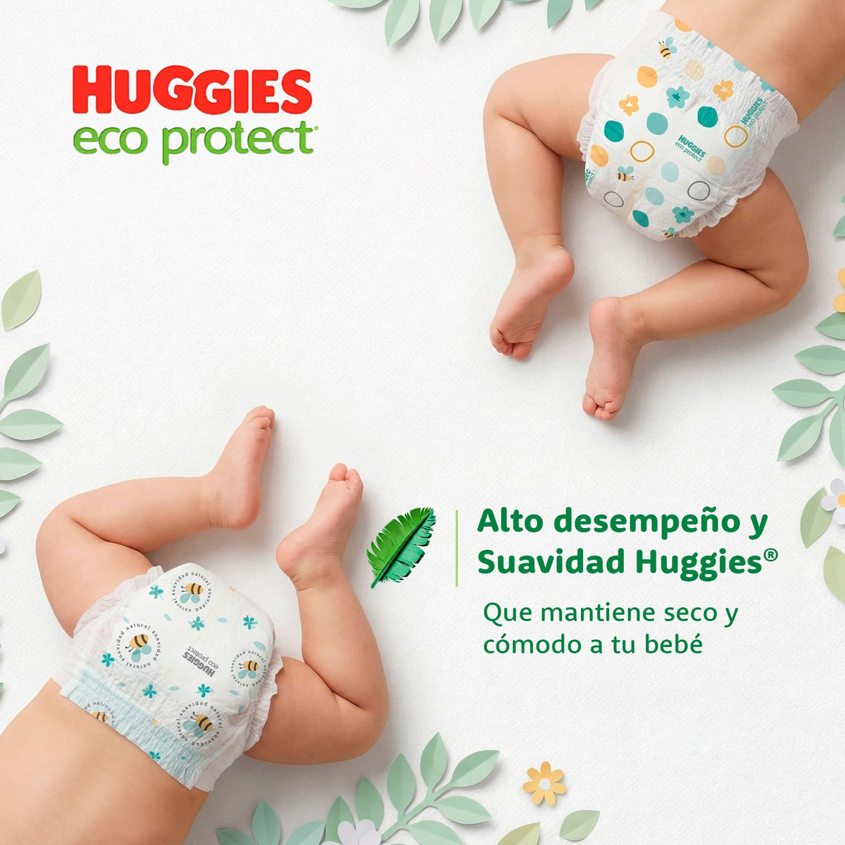 Huggies Eco Protect Pañal Desechable para bebé, Unisex, Etapa 3, Caja con 216 Pañales Desechables, Ideal para Bebés de 7 a 10 kilogramos