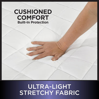 Protect-A-Bed - Colchón Esencial Queen, 100% Impermeable, Barrera contra ácaros, Transpirable y silenciosa, antimicrobiana, se Adapta a colchones de 11 a 18 Pulgadas