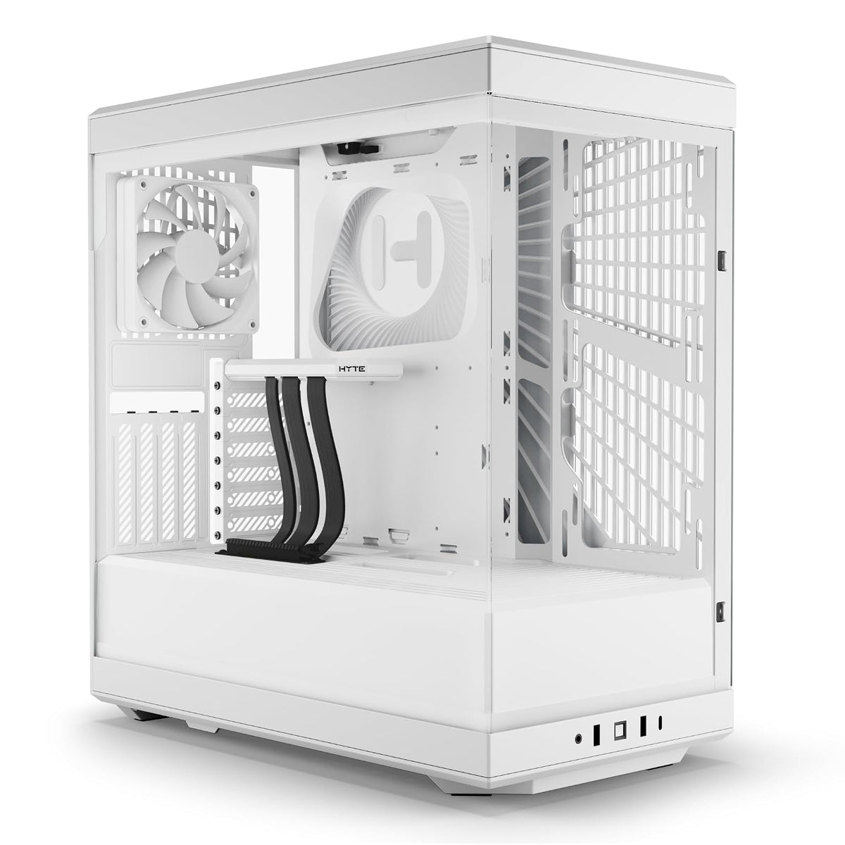 Hyte Y40 - Funda para Juegos de computadora ATX de Vidrio Templado estético Moderno con Cable Elevador PCIE 4.0 Incluido, Blanco Nieve (CS-HYTE-Y40-WW)