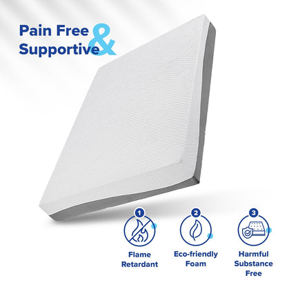 Olee Sleep Twin Mattress, 10 Inch Gel Memory Foam Mattress, Gel Infused for Comfort and Pressure Relief, CertiPUR-US Certified, Bed-in-a-Box, Medium Firm, Grey, Twin Size